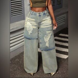 SHEIN damaged jeans - baggy
